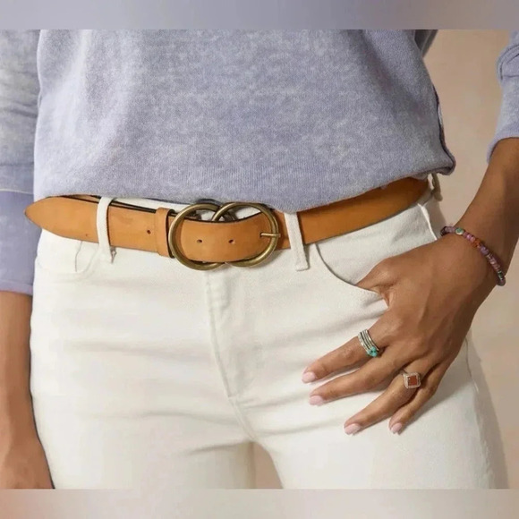 Gap Vintage Tobacco Brown British Distressed Leather
Belt with Brass Buckle XS - Picture 7 of 16